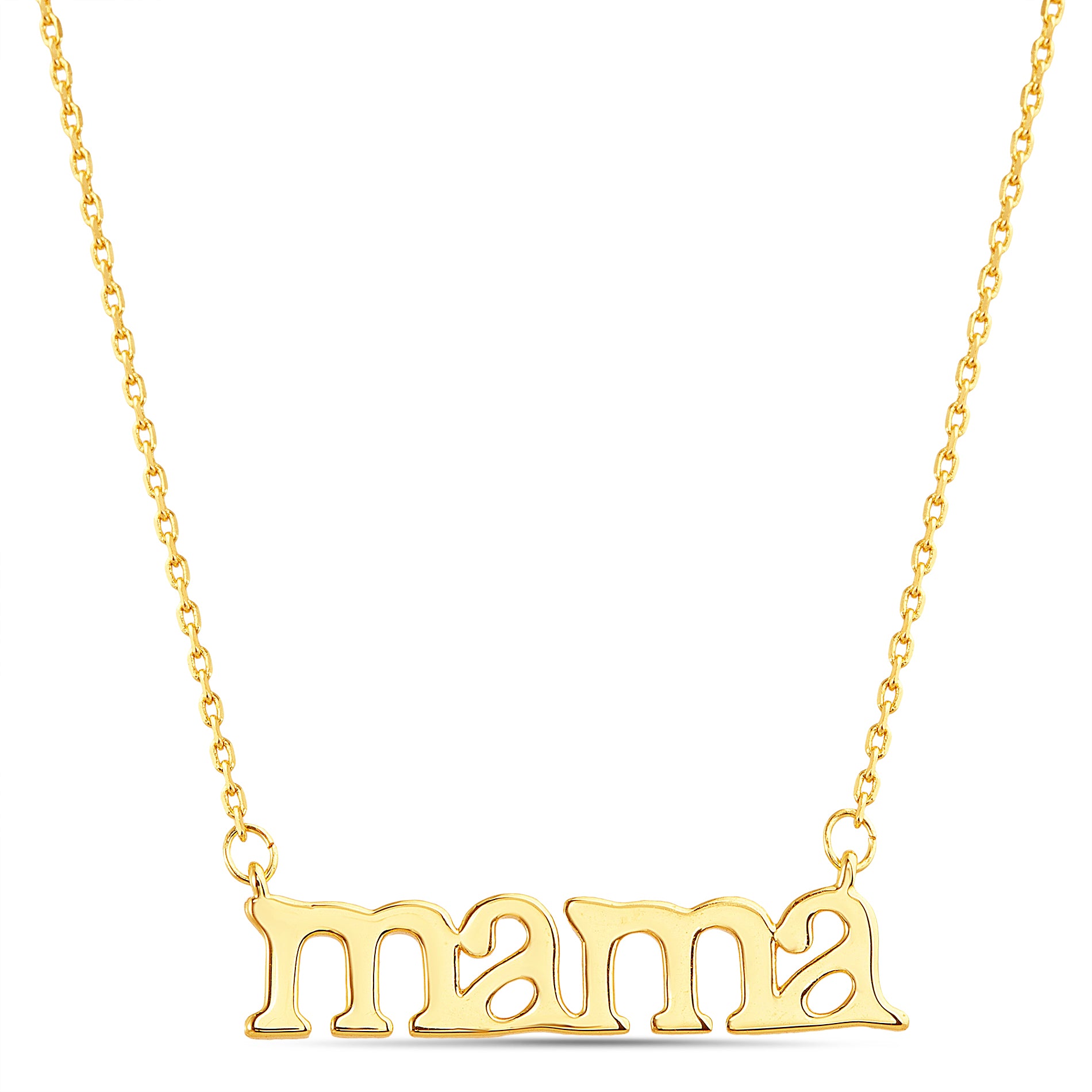 Gold "mama" Pendant Necklace